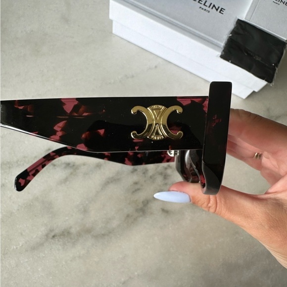 Celine pink tortoise sunglasses - Picture 5 of 7